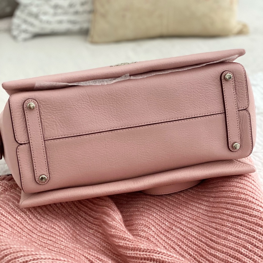 🆕 COACH | PINK LEATHER DREW SATCHEL - Picture 8 of 14